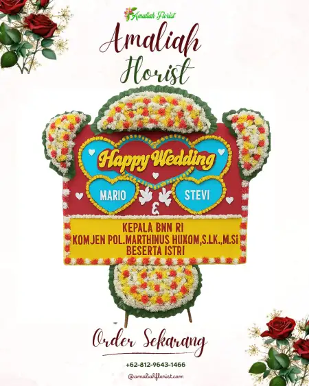 Papan Bunga Pernikahan Danowudu